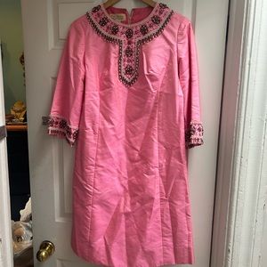 60s mod silk dress beaded from king king SMALL